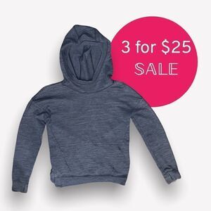 3/$25 ATHLETIC WORKS LIGHT HOODIE THUMB HOLES KANGAROO POUCH GRAY SPACE DYE L